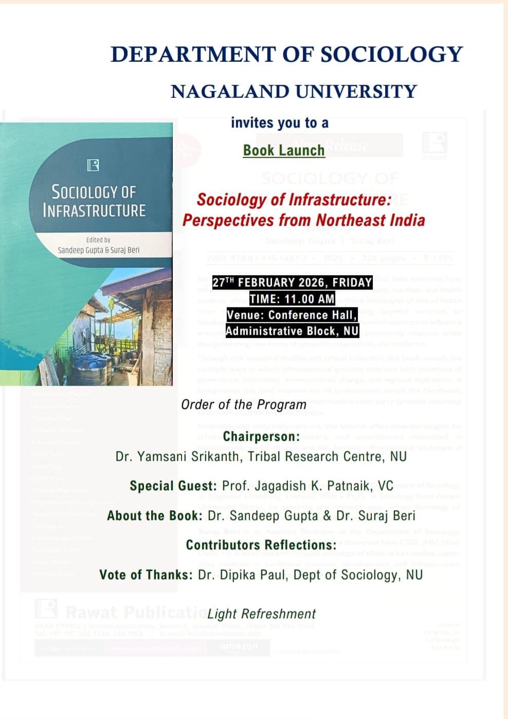 Dept. of Sociology - Book Launch